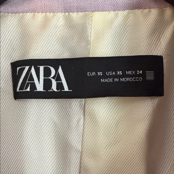 Zara Women's Light Purple Double-Breasted Blazer - Picture 2 of 6
